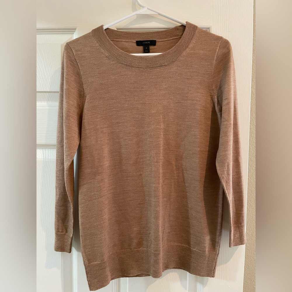 Merino wool sweater tan color